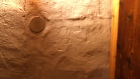 Interior of ancient castle rooms with stone walls 4K Video stock 321180565