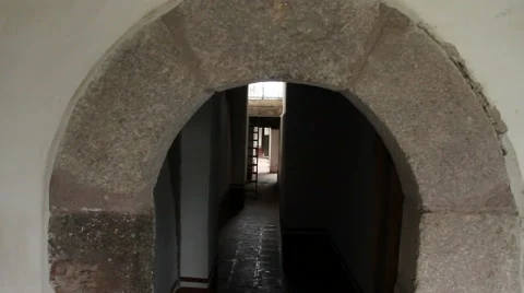 Interior of ancient Mexican convent of Oxtotipac Video stock 41773504
