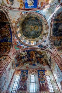 Interior and ceiling of Gelati monastery, Georgia Stock Photos