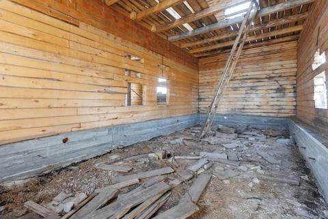 Interior of the apartment without decoration in gray colors. rough finish Stock Photos