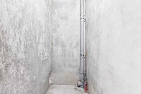 Interior of the apartment without decoration in white colors Stock Photos