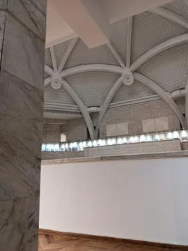 Interior architecture of The Central State Museum of Kazakhstan in Almaty Stock Photos
