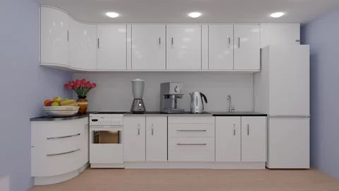 Interior architecture. Elegant kitchen. 스톡 일러스트