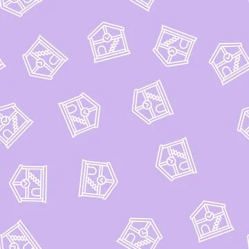 Interior architecture room design line seamless pattern Illustrazione stock