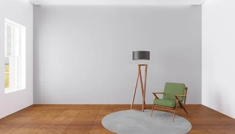 Interior with armchair,3d illustration,3d Rendering. Stock Illustration