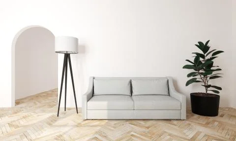 Interior with armchair,3d illustration,3d Rendering. Stock Illustration