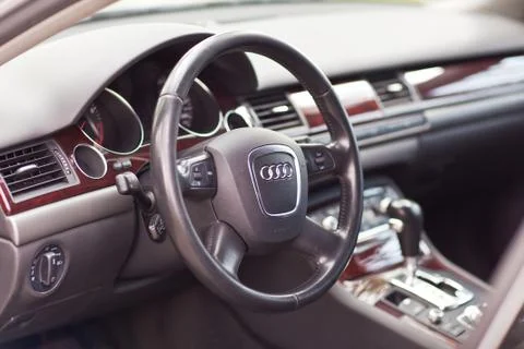 The interior of Audi A8 Foto stock