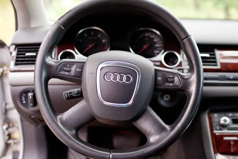 The interior of Audi A8 Stock Photos