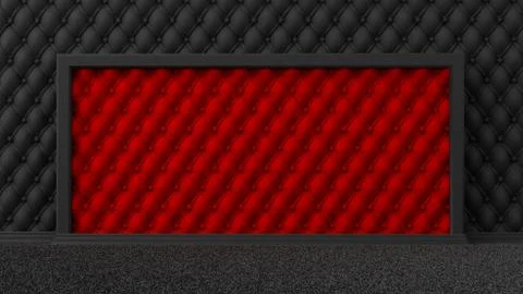 Interior background studio frame. 3d illustration, 3d rendering. Stock Illustration