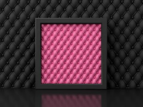 Interior background studio frame. 3d illustration, 3d rendering. Stock Illustration