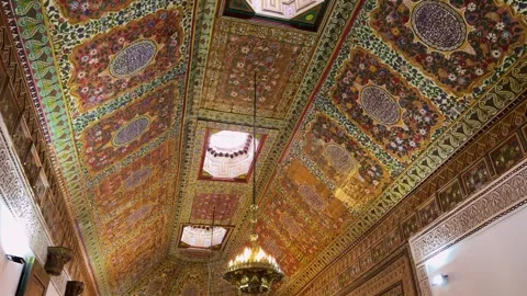 Interior of the Bahia Palace in Marrakech, Morocco. Video stock 332131121