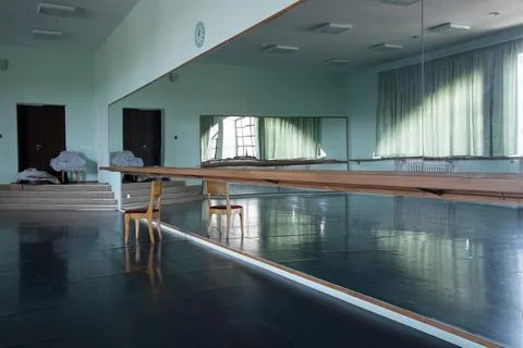 Interior of a ballet class in a theater Stock Photos