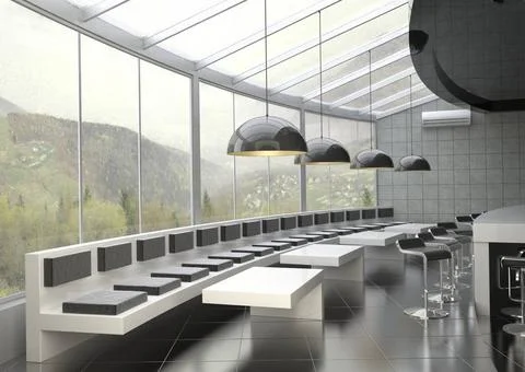 Interior Of The Bar Three-dimensional visualization of the Interior of the... 写真素材