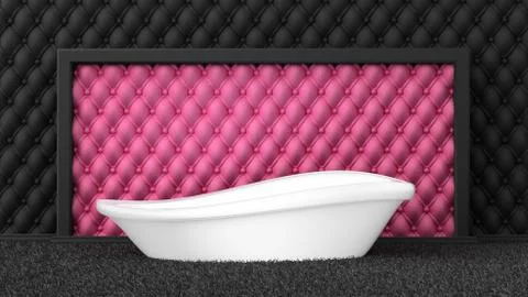 Interior bath. 3d illustration, 3d rendering. Stockillustratie