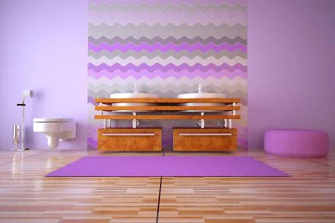 Interior of bath room Stock Illustration