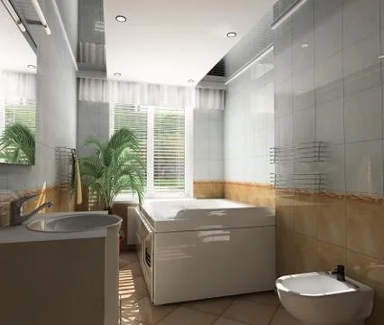 Interior by a bathroom Stock Illustration
