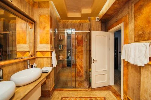 The interior of the bathroom. Interior Design. Bathroom in the a 스톡 사진