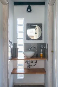 The interior of  the bathroom Stock Photos