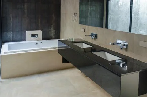 Interior bathroom shower Stock Photos