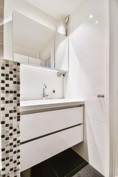 Interior of bathroom with sink Stock Photos