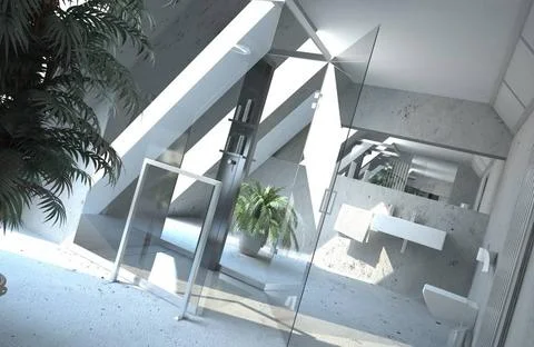 Interior Of The Bathroom Three-dimensional visualization of the Interior o... 写真素材