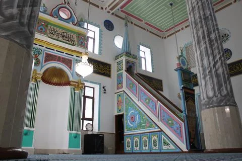 Interior of Batumi Central Mosque. Stock Photos