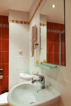 Interior beautiful bathroom Stock Photos