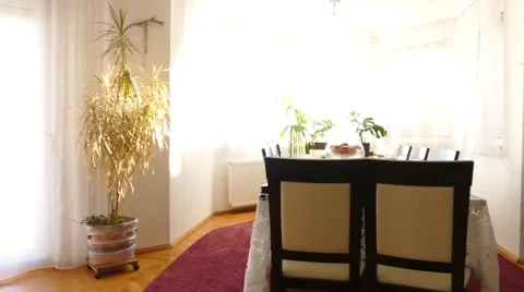Interior Beautiful Dining Room Stock Footage 46518680