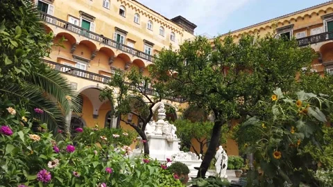 Interior of the beautiful Monastery of San Gregorio Armeno in Naples Stock Footage 133419255
