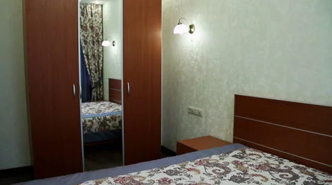 The interior of bedroom Stock-Footage 64018370