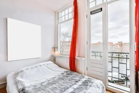 Interior of bedroom Stock Photos