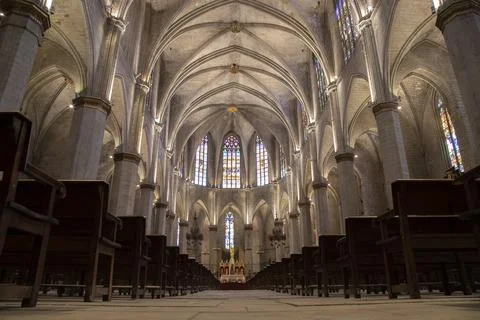Interior of a big Cathedral Foto stock