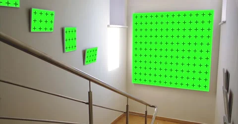 Interior billboard to insert a company logo Stock Footage 64286396