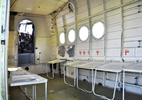 Interior of biplane Stock Photos
