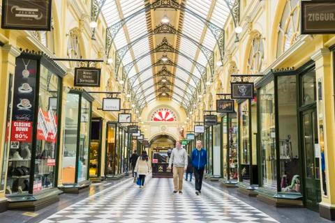 Interior of The Block Arcade in Melbourne Stock Photos