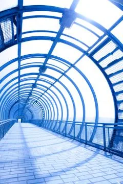 Interior of the blue bridge Stock Photos