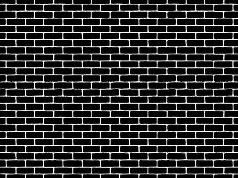 Interior Bricks wall background black blocks texture Stock Illustration