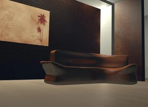 Interior in brown gamma Foto stock