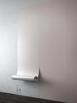 Interior with brown wallpaper Иллюстрация