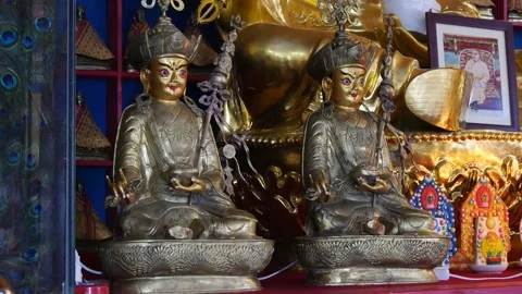 The interior of a Buddhist temple in Mongolia. Stock-Footage 133240272