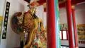 Interior of buddhist temple near Golden Buddha statue in Pattaya, Thailand HD Footage