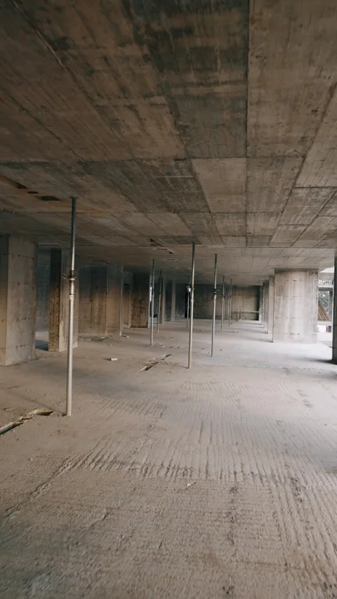 Interior of building under construction Vídeos de archivo 327937837