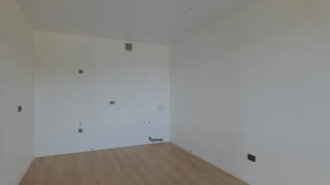 The interior of a built house, the interior of a new apartment building Stock Footage 337507120