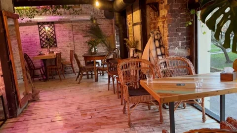 The interior of the cafe Stock Footage 237835109