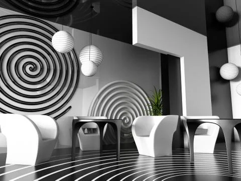 Interior of cafe Stock Illustration