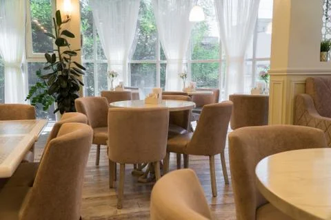 Interior of the cafe Stock Photos