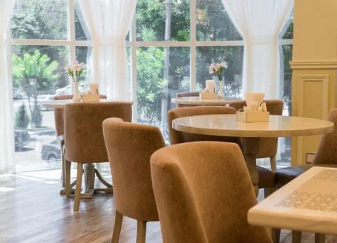 Interior of the cafe Stock Photos