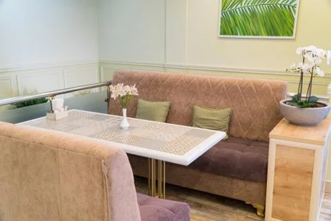 Interior of the cafe Stock Photos