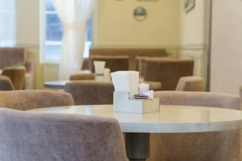 Interior of the cafe Stock Photos