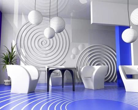 Interior of cafe in verde Stock Illustration